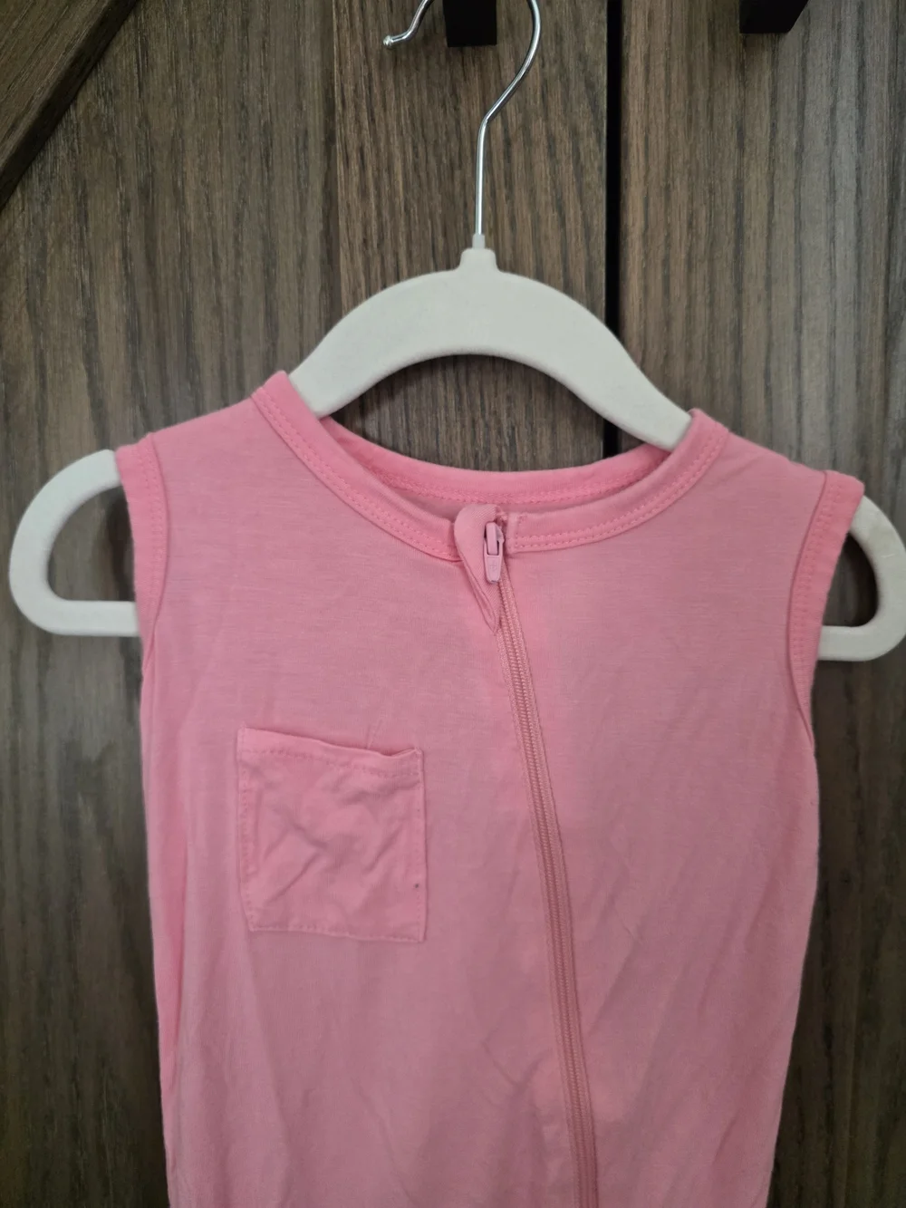 Kyte Shortie Pink Sleeveless Zip Romper